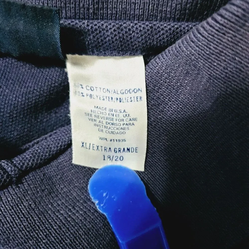 Apparatus Boys Polo Shirt Blue Size 18/20 Cotton Blend Short Sleeve Pullover